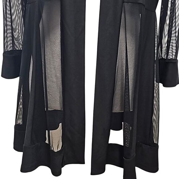 Bali Women Blach Poly/Span Long Sleeve Open Evening Jacket Blazer Size See Meas. - Picture 6 of 9